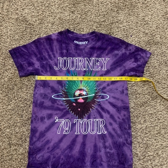 JOURNEY “79 Tour” Sz S Tye-Dyed Colorful Band T-Shirt - Picture 5 of 9